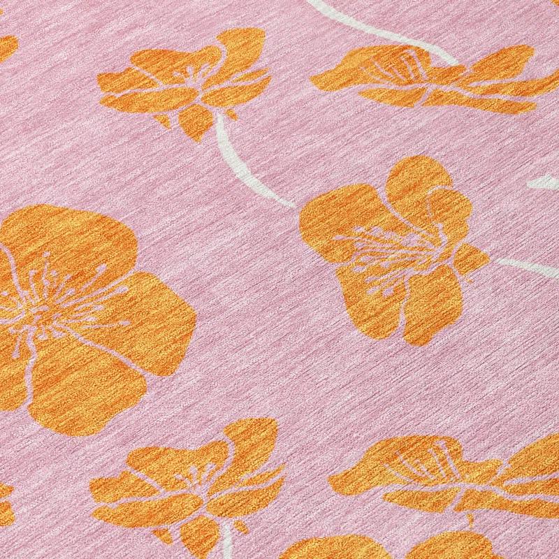 Machine Washable Indoor/Outdoor Chayden ACN1034 Pink Rug