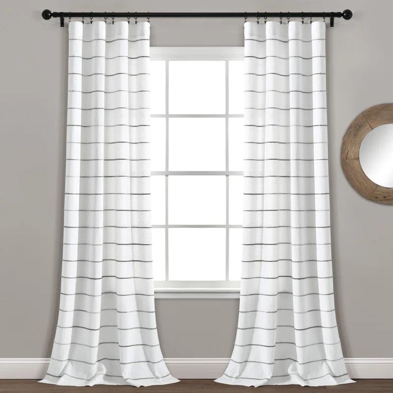 Lush Decor Reyna Semi Sheer Curtain Pair (Set of 2)