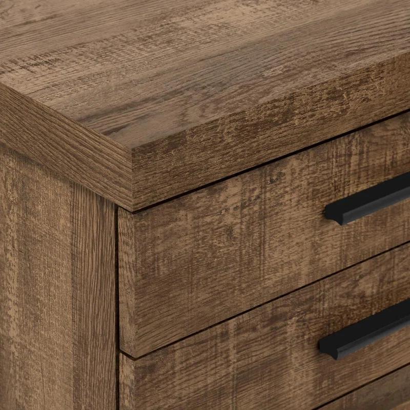 Millwood Pines File Cabinet, Rolling Mobile, Storage Drawers, Printer Stand, Office, Work, Brown Laminate, Contemporary, Modern