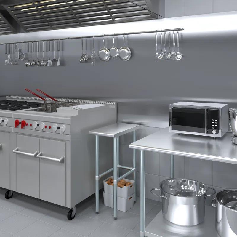 Amgood Stainless Steel Open Base Work Table