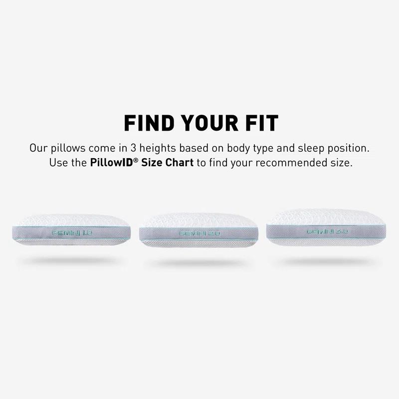 Bedgear Gemini Performance Pillow - Firm Support Pillow For Neutral/Warm Sleepers