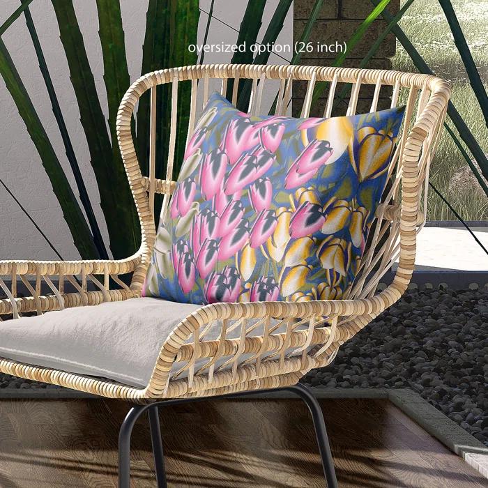 AmritaSen Floral Reversible Throw Pillow