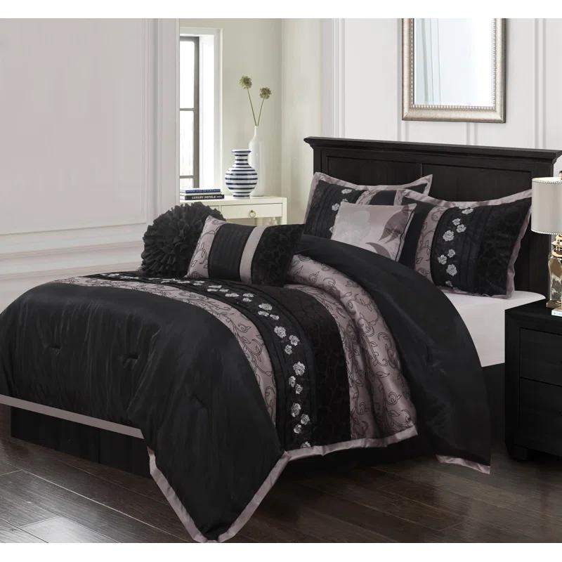 Nanshing America, Inc Riley 7 Piece Glam Comforter Set