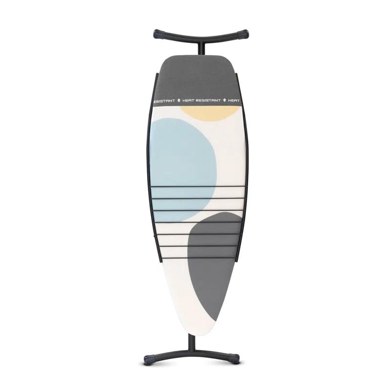 Brabantia Size D XL Ironing Board with Linen Rack and Heat Resistant Parking Zone Spring Bubbles Cover & Reviews | Wayfair