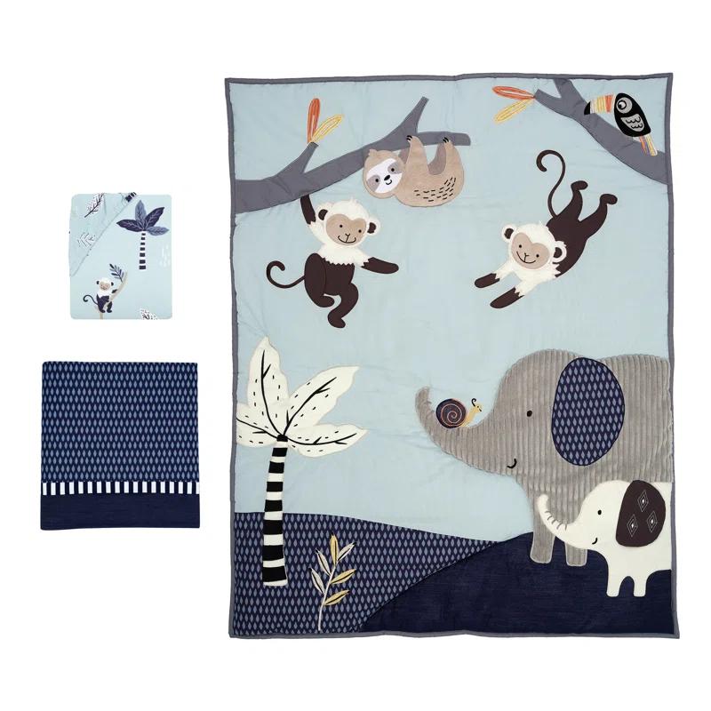 Lambs & Ivy Jungle Party 3 - Piece Crib Bedding Set