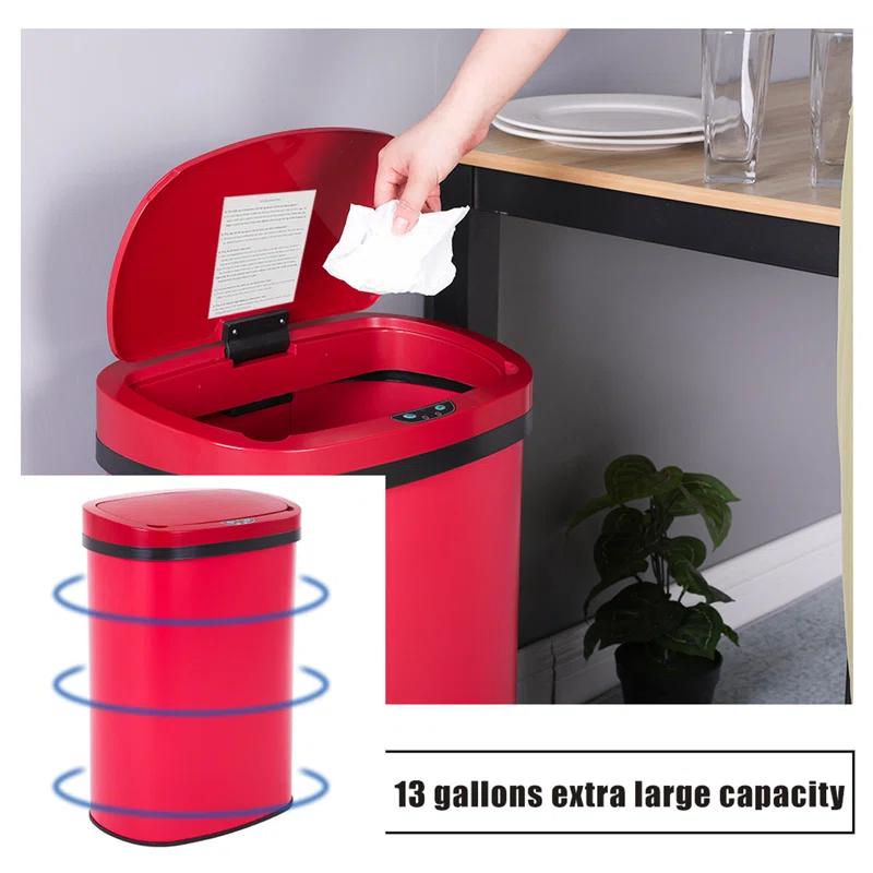 FDW Stainless Steel Motion Sensor,Touch Top - 13 Gallons