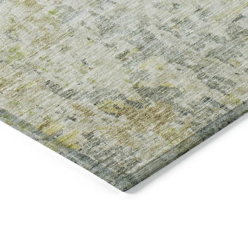 Machine Washable Indoor/Outdoor Cicel ACN1128 Sage Rug