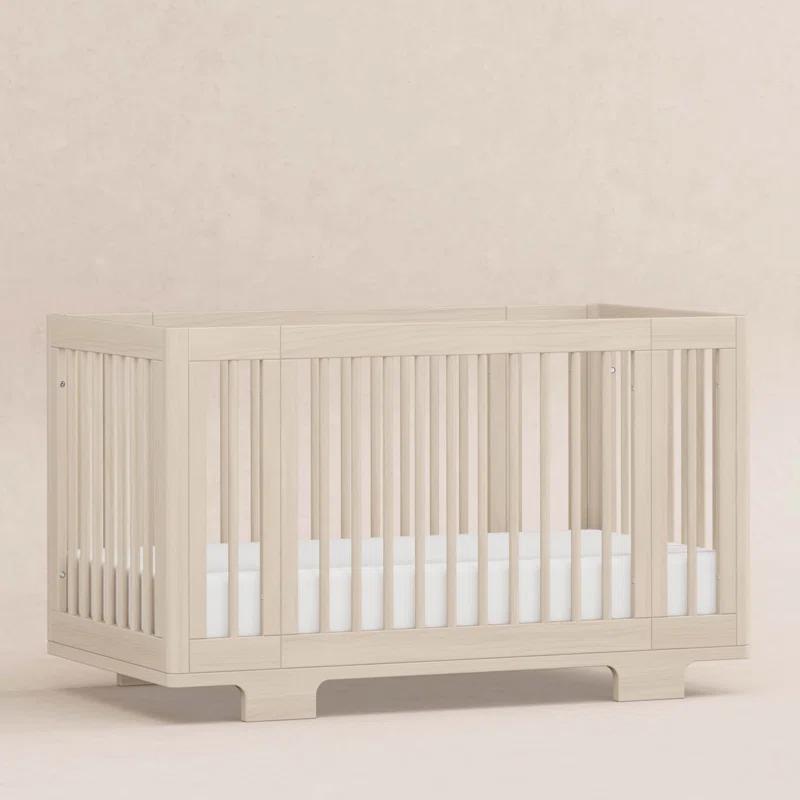 Babyletto Yuzu Natural Wood 8-in-1 Convertible Baby Crib with All Stages Conversion Kit