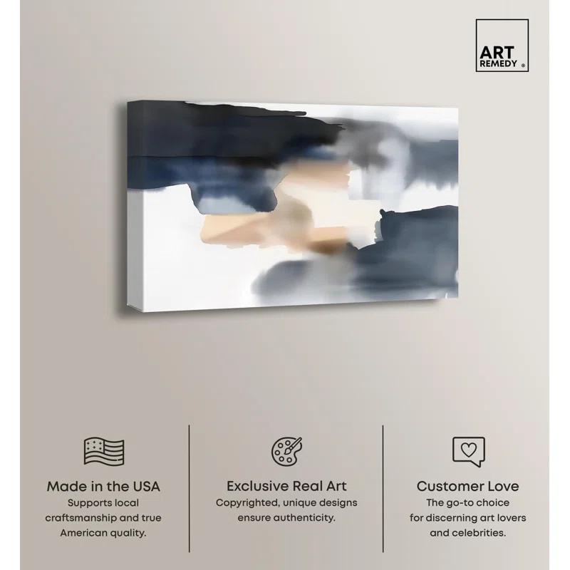 Art Remedy Twilight Layers Canvas Blue Abstract Art by Art Remedy