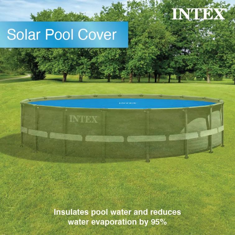 Intex Intex 29024E 16 Foot Above Ground Swimming Pool Solar Cover With Carry Bag, Blue