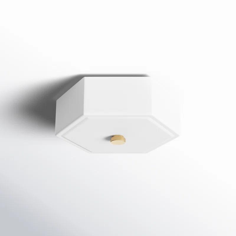 Hettie Flush Mount - White / 11"Dia