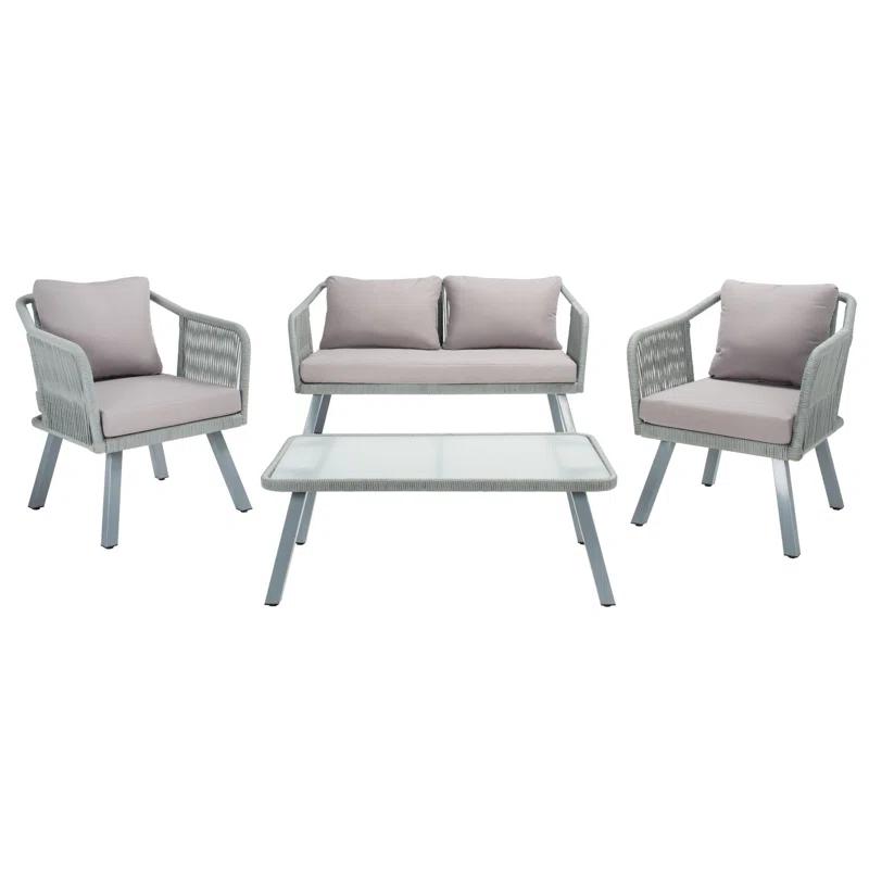 Highland Dunes Orme 4 - Person Patio Conversation Sets with Cushions