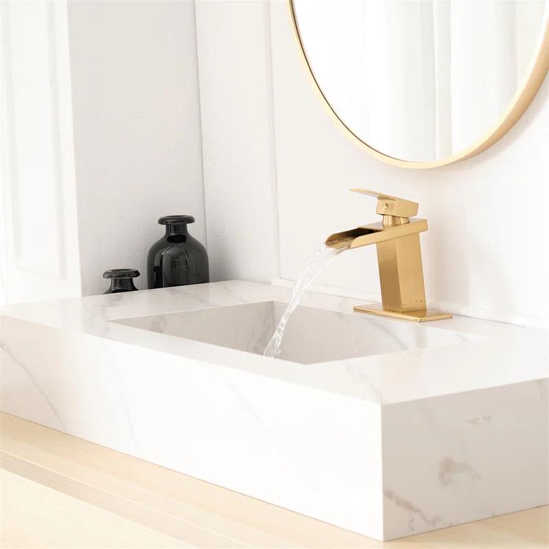 AWZTOO AZ-CH-0008 Single-Hole Single-handle Bathroom Faucet with Drain Assembly