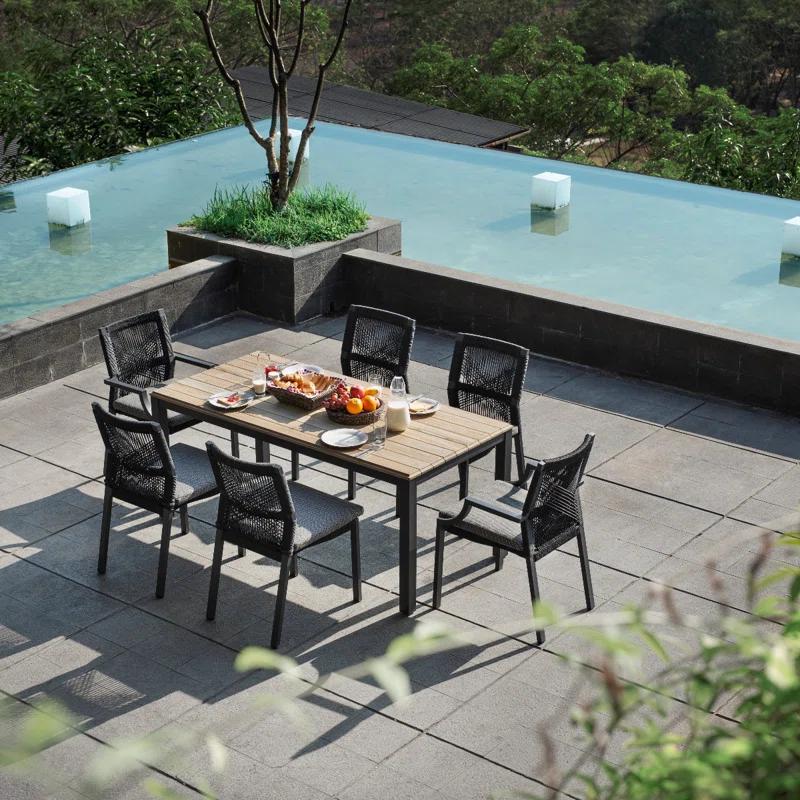 Woodbridge Furniture Bellevue Stacking Patio Dining Armchair with Cushion