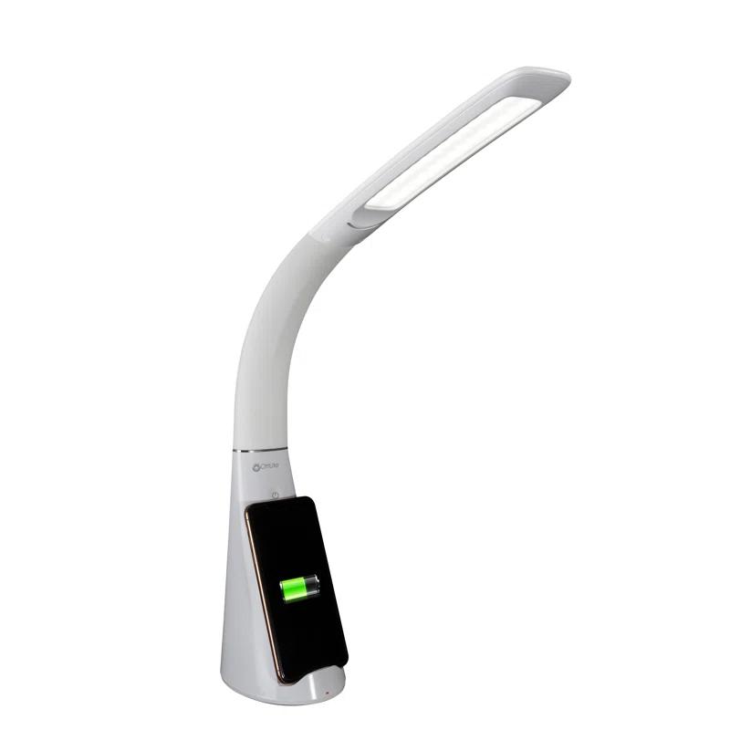 OttLite OttLite Purify LED Sanitizing Desk Lamp with Wireless Charging, Touch Activated, Flexible Neck