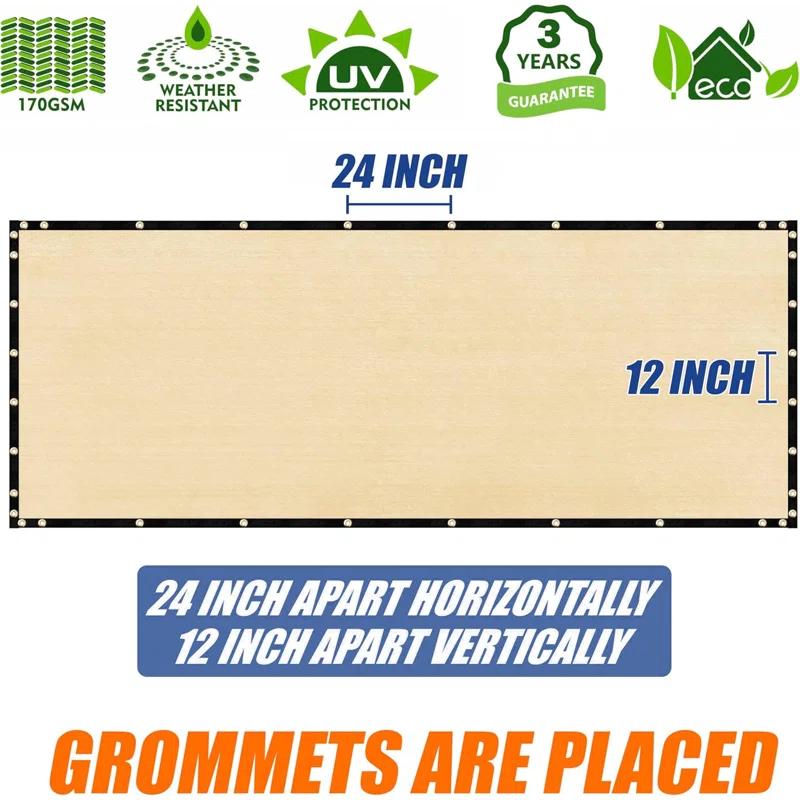Amgo Amgo Fence Privacy Screen Heavy Duty Windscreen with Bindings & Grommets
