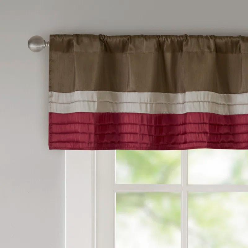 Madison Park Amherst Polyoni Pintuck Single Window Valance