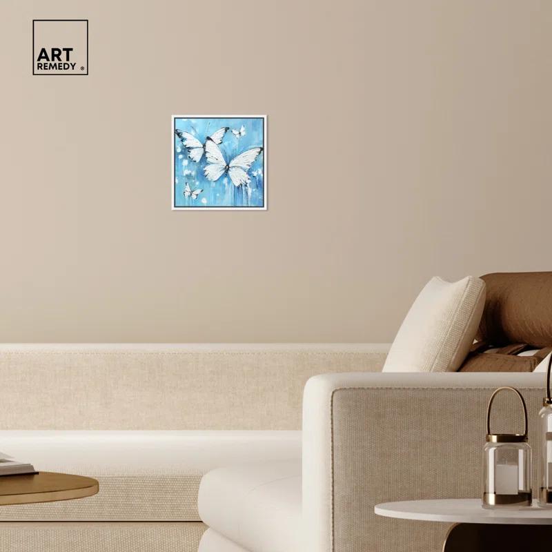 Art Remedy Art Remedy Textured Blue Butterflies Framed Butterfly 56175