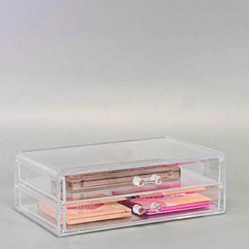 Sorbus Sorbus Stackable Clear Acrylic Makeup, Cosmetics, and Jewelry 2-Drawers Organizer