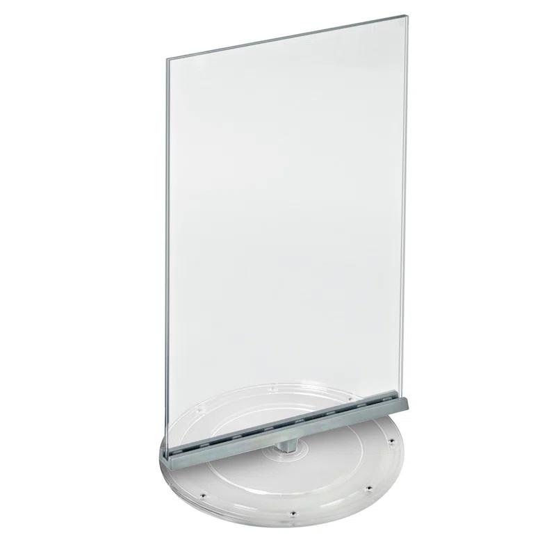 Azar Displays Two Sided Revolving Acrylic Sign Holder: 11"W x 17"H, 2-Pack (Set of 2)