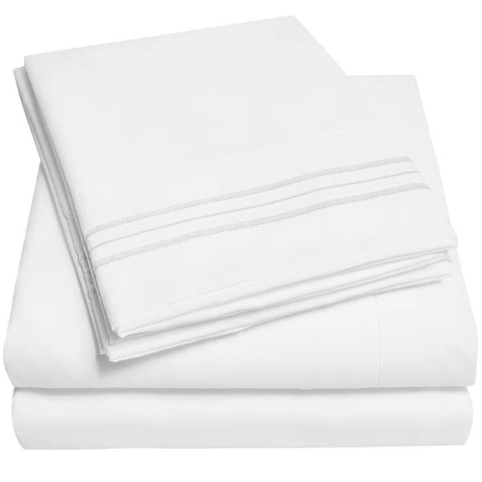 Sweet Home Collection 18-24" Extra Deep Pocket Ultra Soft Microfiber Solid Sheet Set