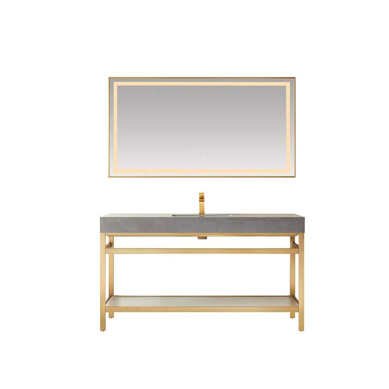 Vinnova 60'' Single Bathroom Vanity with Stone Top