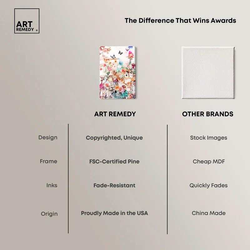 Art Remedy Bohemian Rhapsody Canvas Butterfly Art Prints by Art Remedy