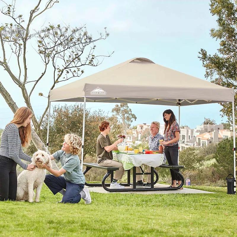 EAGLE PEAK Pop Up Canopies 10 Ft. W x 10 FT. D Metal Party Tent Canopy