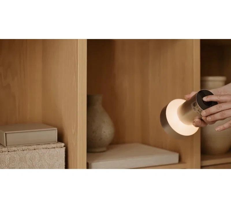 Cordless Brushed Aluminum Adjustable Outdoor Table Lamp