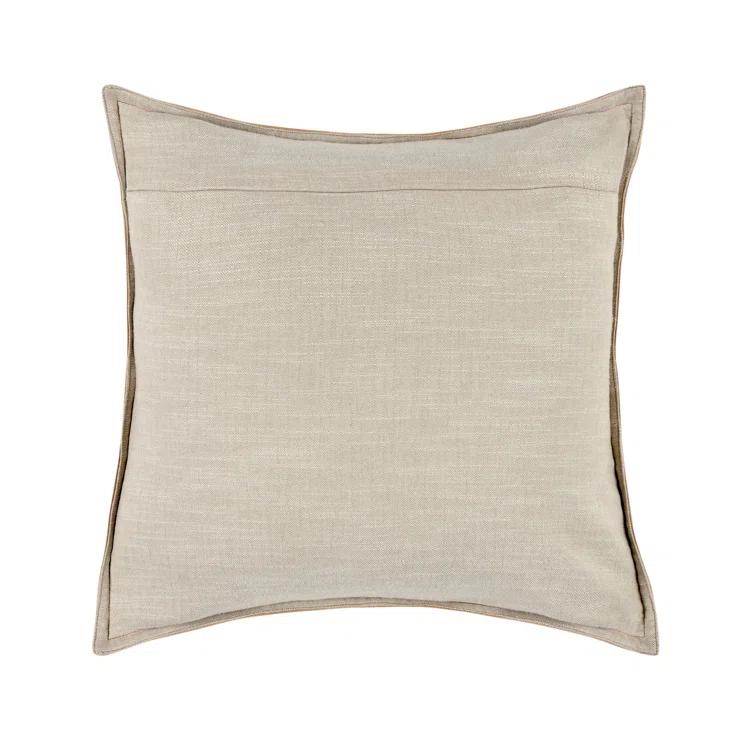 Cheyenne 22" Brown Genuine Leather Throw Pillow