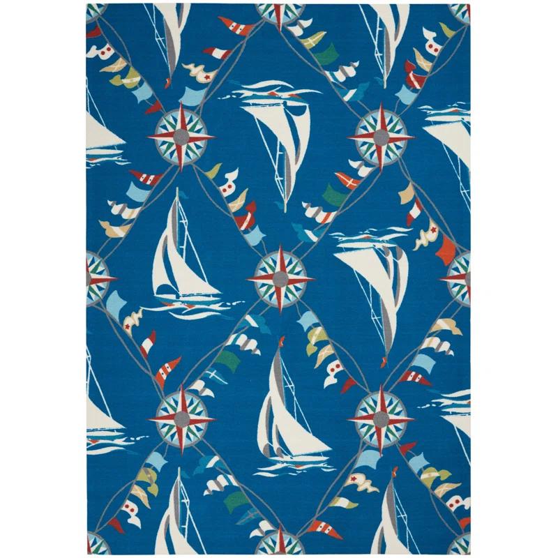 Waverly Navy Outdoor Area Rug