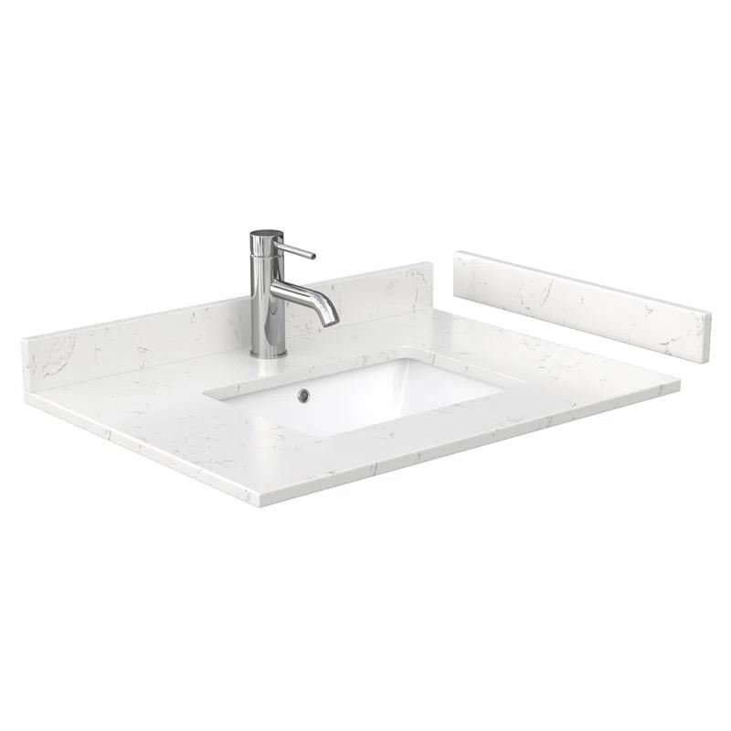 Wyndham Collection Miranda 30" Freestanding Single Bathroom Vanity with Cultured Marble Top