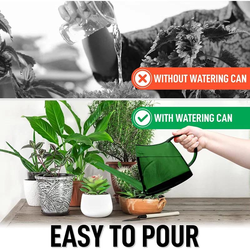 Zulay Kitchen Zulay Home Watering Can for Indoor Plants, Translucent Small Watering Cans, Long Spout Water Can for Outdoor, 1/3 Gallon 1.4L 47oz