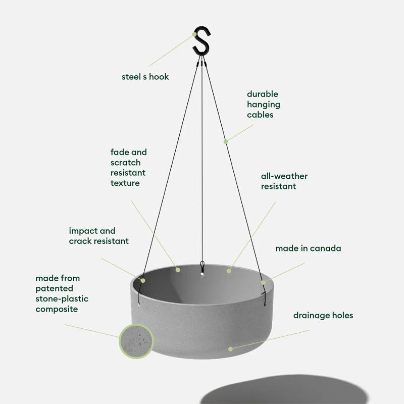 Mason Series Hanging Kona Bowl Planter