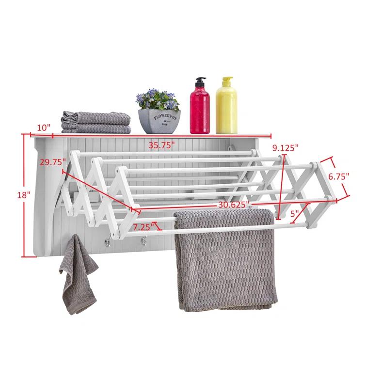 Latitude Run® Collapsible Accordion Wall Mounted Drying Rack & Reviews | Wayfair
