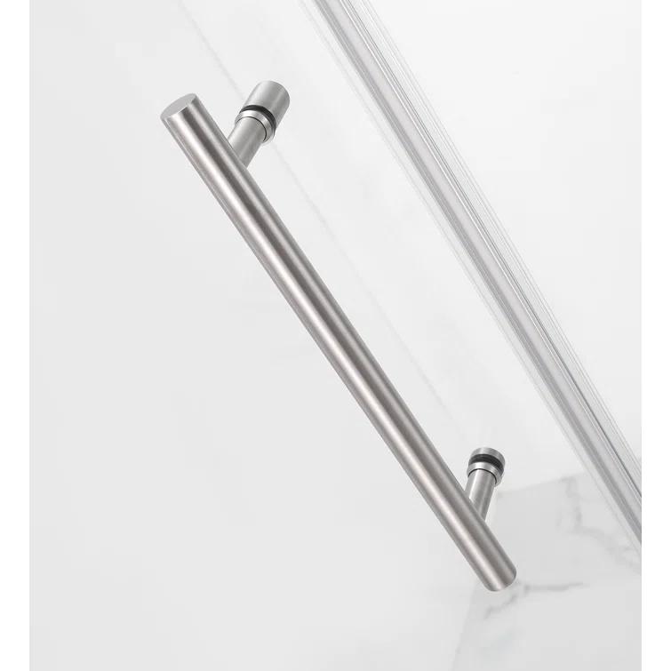 Aston Bromley Semi-frameless Rectangle Hinged Shower Enclosure SEN967EZ-SS-483438-10