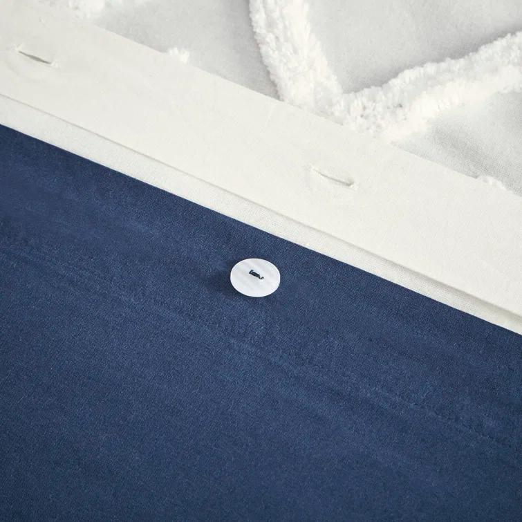 INK+IVY Mila Cotton Duvet Cover Set with Chenille Tufting