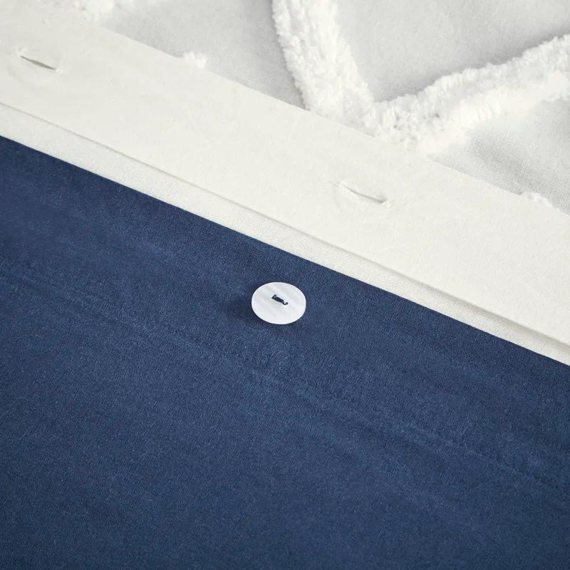 INK+IVY Mila Cotton Duvet Cover Set with Chenille Tufting