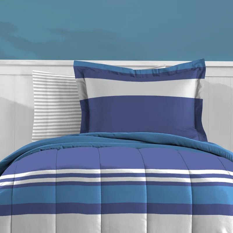 Dream Factory Dream Factory Rugby Stripe 5 Piece Comforter Set