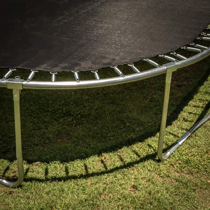 Jumpking 10’ X 15’ Oval Trampoline With Basketball Hoop