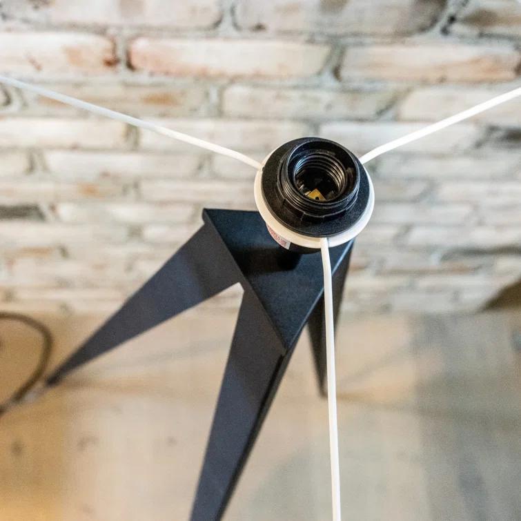 Mercer41 Cardone 60" Tripod Floor Lamp with Drum Shade and Foot Switch – Gold