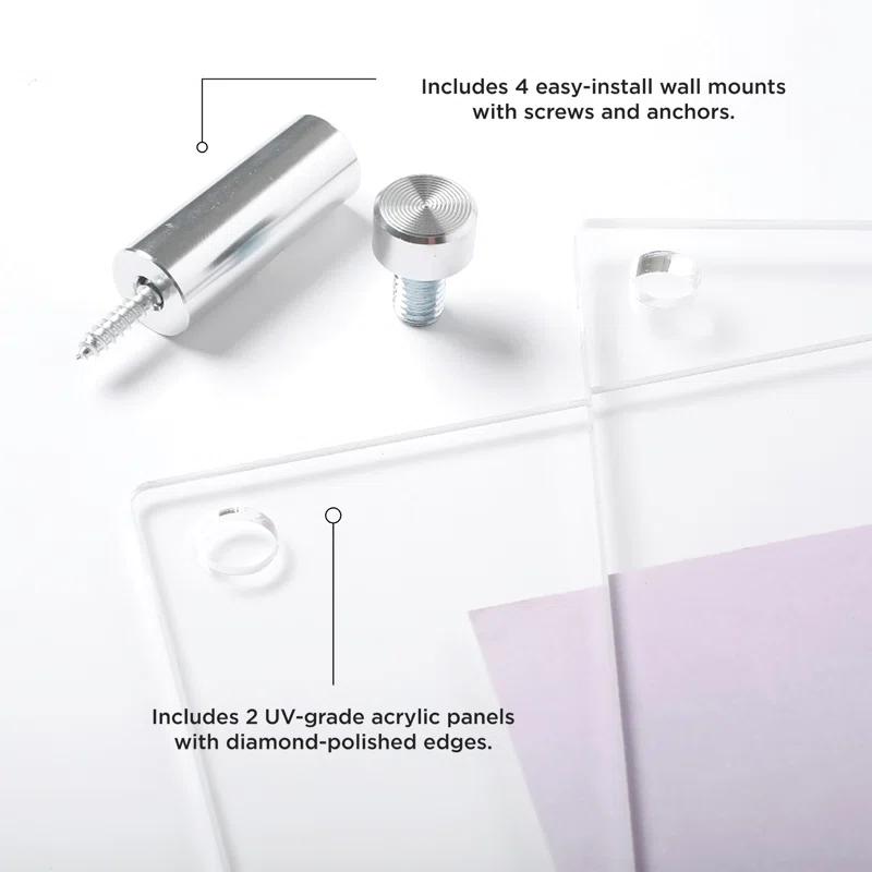 Double Panel Floating Acrylic Picture Frame