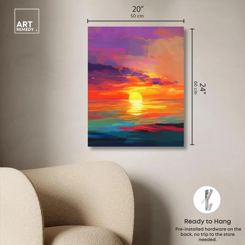 Art Remedy Seascape II Canvas Sunset Paintings by Art Remedy