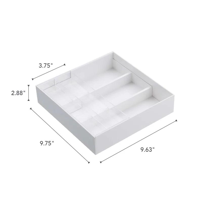 Tower Yamazaki Home Expandable Cutlery Drawer Organizer, Kitchen Storage Tray, Plastic, Expandable