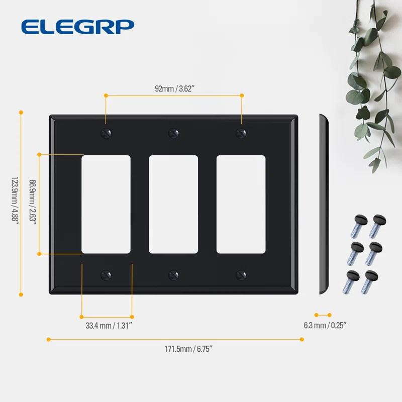 ELEGRP No Subject 3 - Gang Rocker Wall Plate