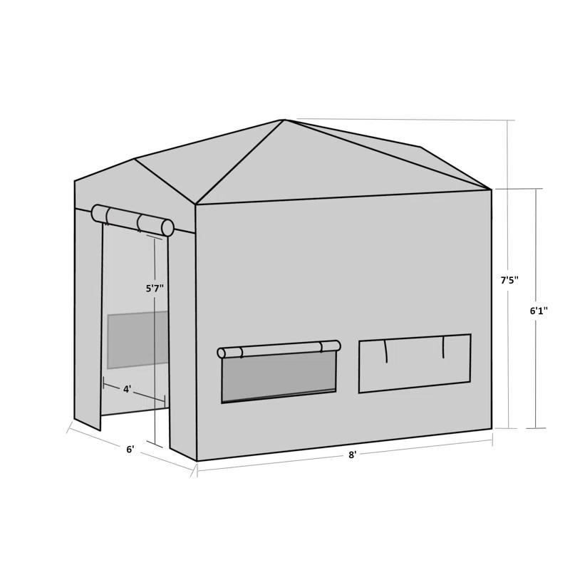 6' W x 8' D Greenhouse