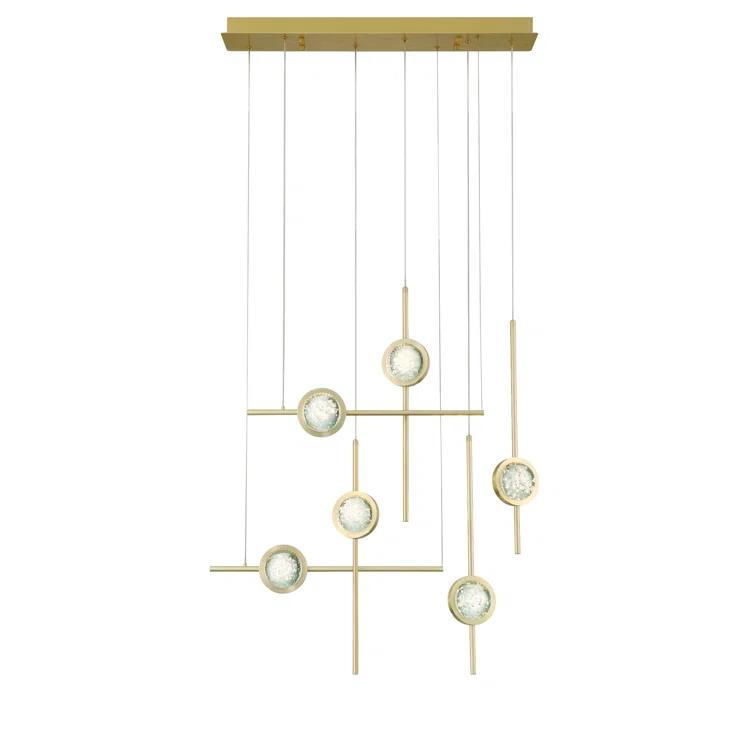 Eurofase Barletta 6 - Light Dimmable LED Linear Chandelier