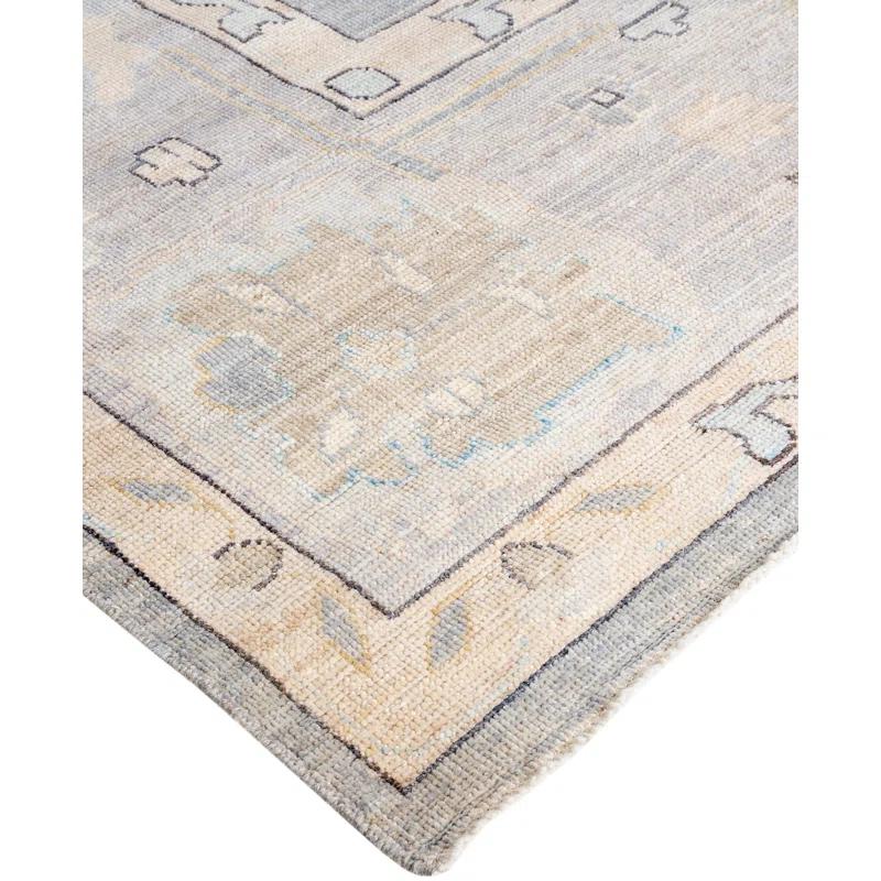 Solo Rugs One-of-a-Kind Rectangle 10' X 14' Wool Area Rug Light Gray/Light Blue/Beige/Ivory