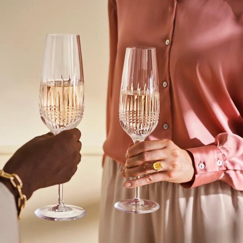 Waterford Lismore Diamond Essence Flute 10.5floz, Pair
