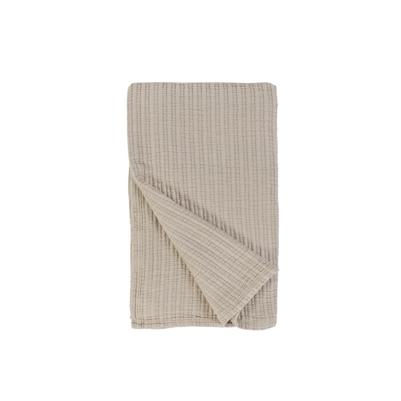 Chatham Cotton Matelasse Coverlet by Pom Pom at Home - Cream / King